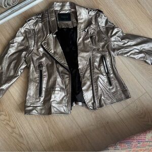 Blank NYC Metallic Silver Bomber Jacket
